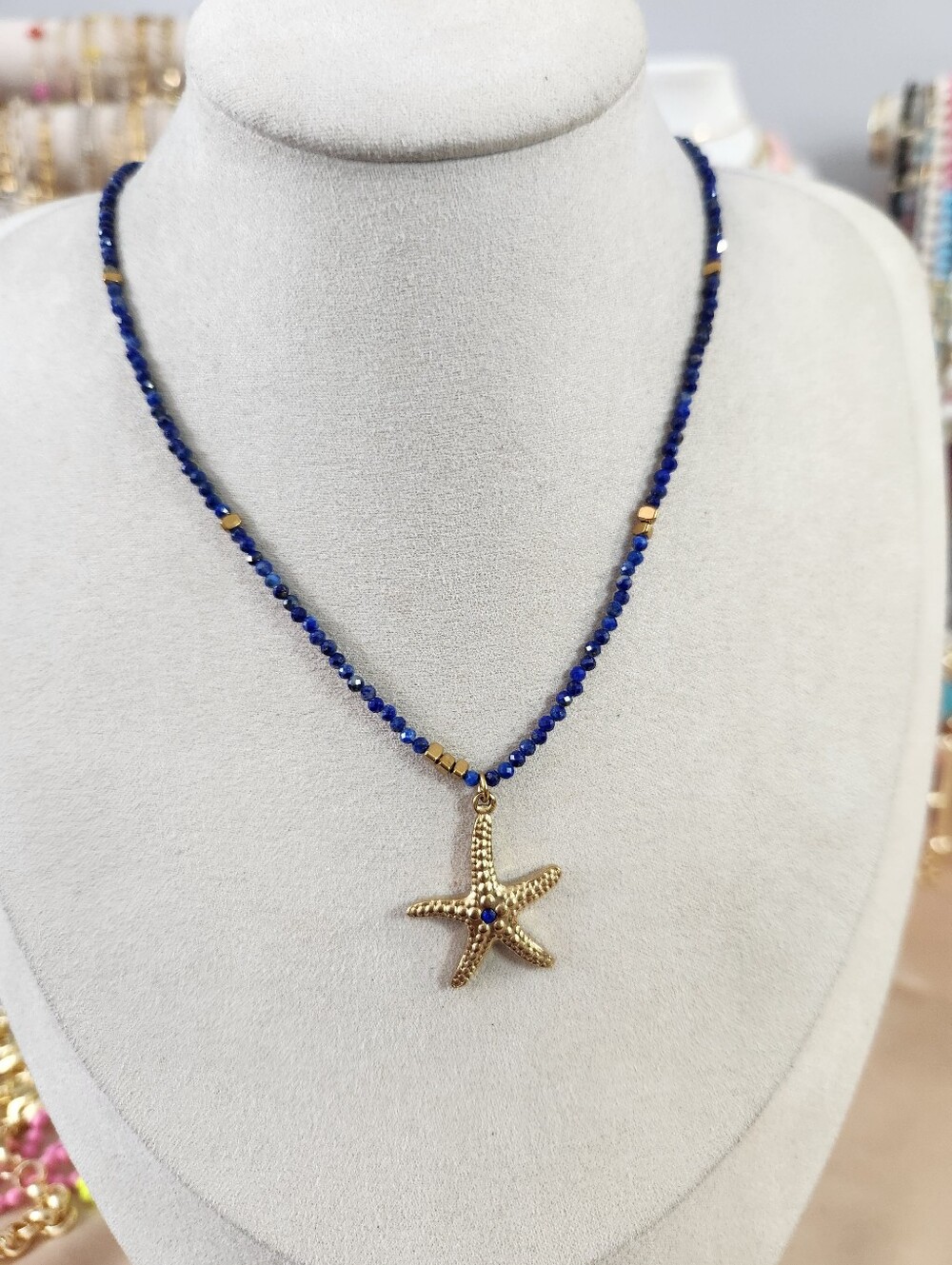 Lapis Lazuli Starfish Necklace